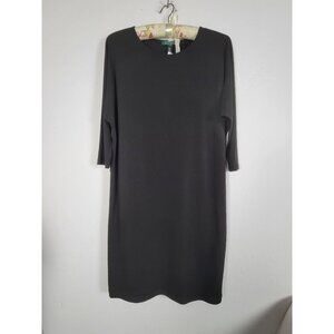 Lauren Ralph Lauren Womens Black Stretch 3/4 Dolman Sleeve Shift Dress Medium